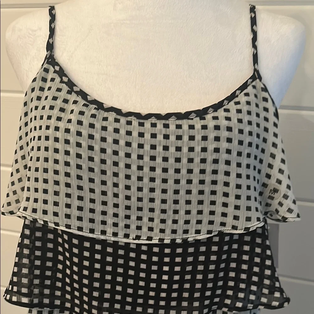 New York & Company Black and White Tiered Camisole - Picture 5 of 16